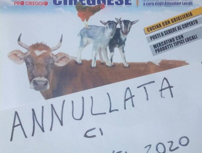 Annullata definitivamente la Fiera Agricola Zootecnica Cireggese