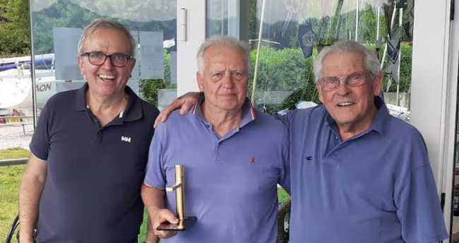 Il vincitore del Rubinetto doro Marco Bettetini tra Stefano De Bernardi e Max Huber