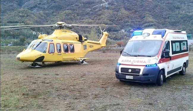 ambulanza elicottero campo