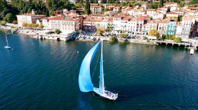 belgirate vista lago barca