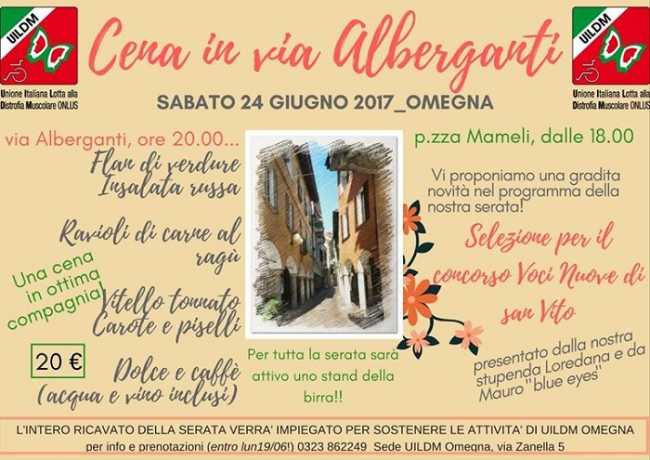 locandina uildm cena via buter